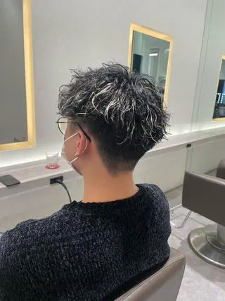 ショート カラー パーマ メンズ Reginavita栄所属・メンズ特化/ 本日空き○/岡本一真のヘアスタイル