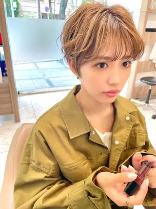 ショート ショート/ボブ/ 白髪ぼかし/しんやのヘアスタイル