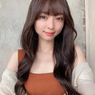 ロング カラー 顔周り/くびれヘア 韓国ヘア💕風間るなのヘアスタイル