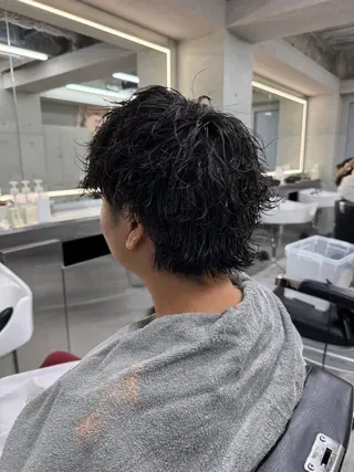 ミディアム パーマ メンズ CHROM TOKYO A.L.T所属・【メンズ・パーマ】 藪 清正のヘアスタイル