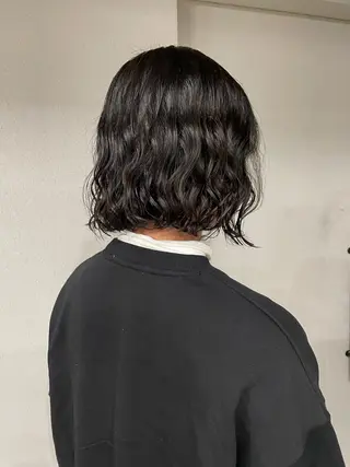 ミディアム カラー パーマ 表参道/髪質改善・ 透明感 colorのヘアスタイル