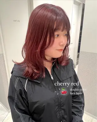 セミロング カラー 赤み消し/透明感 🪽◝✩ 武者春花のヘアスタイル