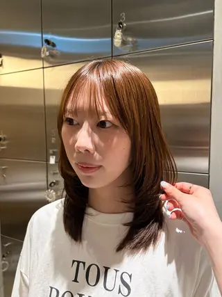 セミロング 樋口 花穂のヘアスタイル