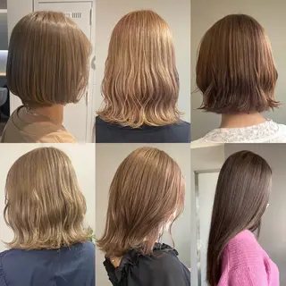 ミディアム カラー ヘアアレンジ ボブ /ニュアンス/ satomi🧸💖のヘアスタイル