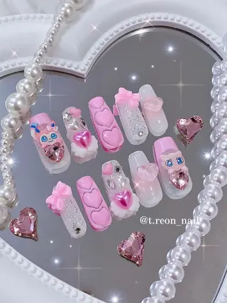 ネイル シェアサロンLei.g(レイジー)所属・3Dアートネイル💗 都築レナのネイルデザイン