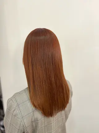 ミディアム 赤みなしカラー/梅田 /レイヤー/IORIのヘアスタイル