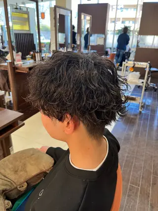 ショート パーマ メンズ AROH men's cut&men's perm 船橋店所属・🧊メンズ特化🧊 高木航希のヘアスタイル