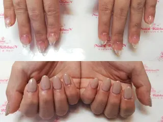 ネイル ネイルリボン 受付スタッフのネイルデザイン