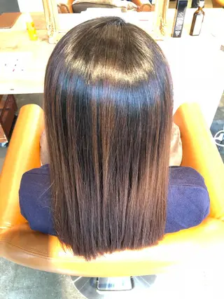 セミロング 韓国風カット/ 髪質改善 黒崎のヘアスタイル