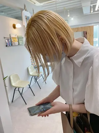 ショート カラー ノグチ ユウキ/ボブのヘアスタイル