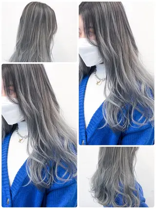 ロング カラー パーマ ヘアアレンジ メンズ キッズ nico TOKYO 渋谷所属・ブリーチ　ハイトーン 特化🌈フジタハルキのヘアスタイル