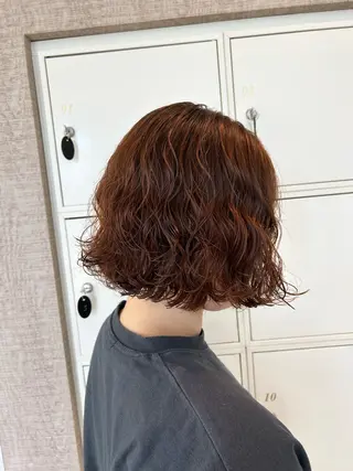 ミディアム パーマ オガタ アキのヘアスタイル