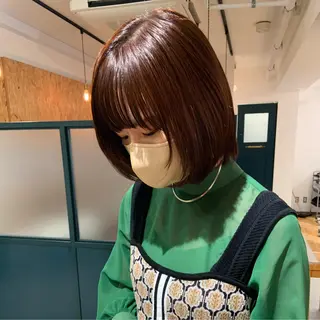 ショート カラー 暖色/パーマ 🌼クニトウメイのヘアスタイル