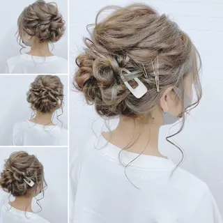 ミディアム ヘアアレンジ GRANLUSSO 〜グランルッソ駅前店所属・木口 嘉美のヘアスタイル