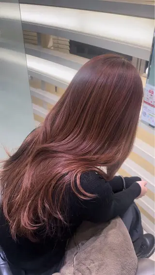 ロング カラー 💖大人韓国ヘア💖 韓国艶カラー【銀座】のヘアスタイル