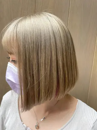 ミディアム カラー ハイライトが 得意なニキです😊のヘアスタイル