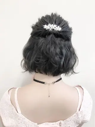 ミディアム ヘアアレンジ 沢田 瞳のヘアスタイル