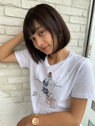 ミディアム カラー パーマ ヘアアレンジ ネイル マツエク・マツパ レイヤー＆カラー 人気美容師倉崎涼のヘアスタイル