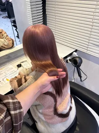 ロング カラー 透明感ベージュカラー 🪞上野🪞AIのヘアスタイル