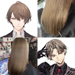 セミロング 💖推しカラー💖 オタク美容師✂ゆづきのヘアスタイル