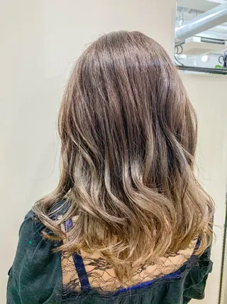 セミロング カラー 縮毛矯正/髪質改善 /韓国風　山川春輝のヘアスタイル