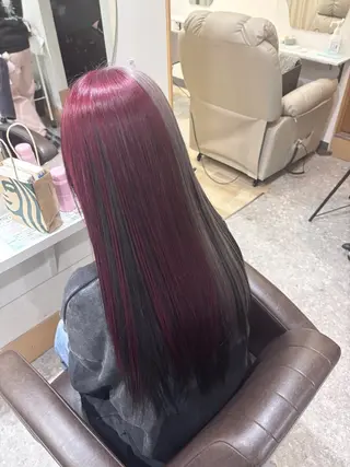 ロング カラー ブリーチ予約率90% 以上✨森山陽向のヘアスタイル