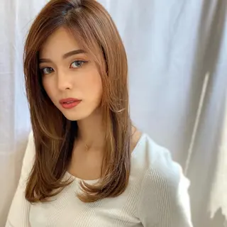 セミロング 顔周りデザイン/ ママ美容師/濱ほのかのヘアスタイル