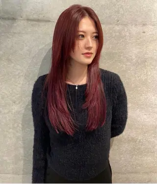 ロング カラー 🎀優姫 🎀  韓国レイヤーのヘアスタイル