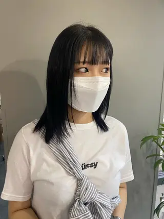 ミディアム カラー ヘアアレンジ ボブ /ニュアンス/ satomi🧸💖のヘアスタイル