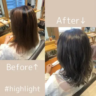 セミロング カラー ヘアアレンジ なつき/艶ピンク/ girly hairのヘアスタイル