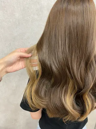 ロング カラー 🩶西 雪乃/透明感 くすみカラー🫧のヘアスタイル