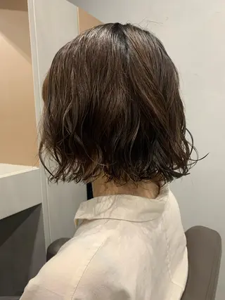 パーマ ボブパーマコテ巻き風 パーマNo1深江秀平のヘアスタイル