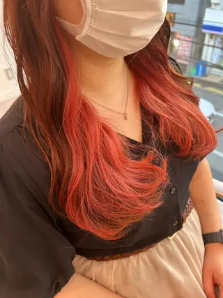 セミロング カラー 一ノ瀬 蘭のヘアスタイル