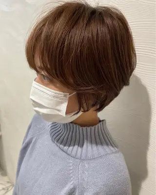 ショート 小顔カット✨ 透明感カラー/村上のヘアスタイル