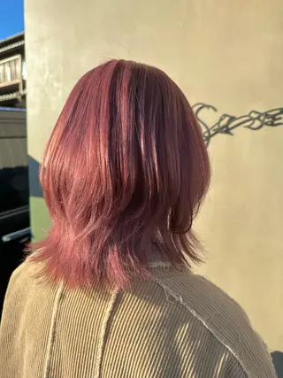セミロング カラー ヘアアレンジ Design Color🐰アユミのヘアスタイル