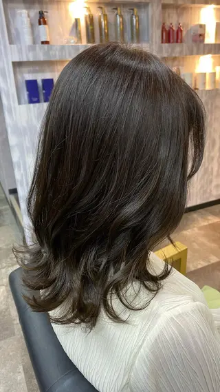 セミロング カラー パーマ ✨圧倒的な艶髪体験✨ ☆Makoto☆のヘアスタイル