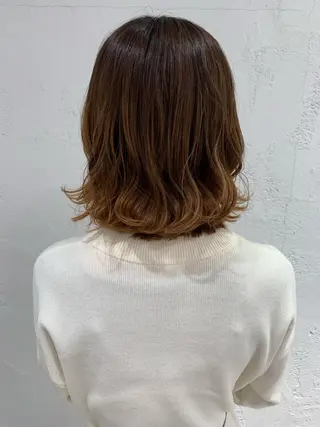 ミディアム 🫧透明感カラー/ ボブ/小笠原汐海🪽のヘアスタイル