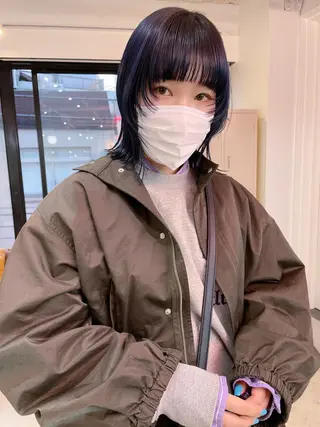 ミディアム カラー パーマ 💖美髪矯正💖 辻未侑のヘアスタイル