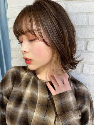 ミディアム カラー 仙台Ｉ韓国レイヤー Ｉ髪質改善Ｉ伊藤拓海のヘアスタイル