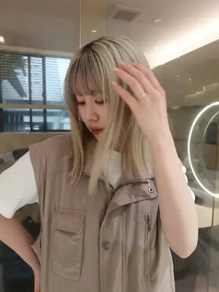 ミディアム mile所属・mei 🌔 似合わせヘルシーヘアのヘアスタイル