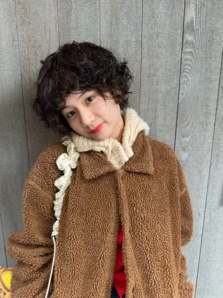 ショート パーマ 似合わせレイヤー 海外風レイヤーmioのヘアスタイル