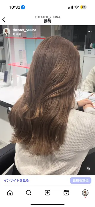 ロング カラー 韓国風艶カラー🪽 yuuna🪽🍨のヘアスタイル