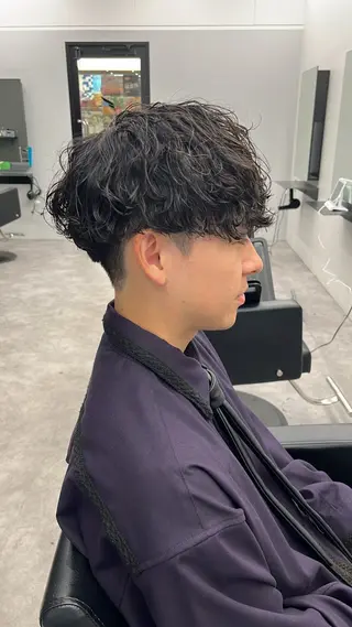 ショート パーマ メンズ men's salon First中崎町店所属・First中崎町 西郡   涼のヘアスタイル