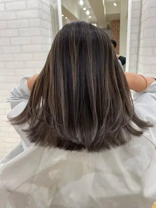 セミロング カラー ヘアアレンジ 久米 治仁のヘアスタイル