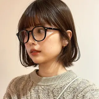 ショート カラー 🌱小顔ヘア/ボブ ミディアム/双葉🌱のヘアスタイル