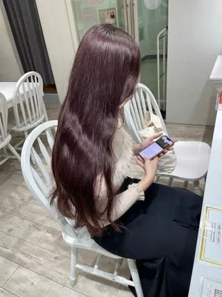 ロング カラー 盛れる顔まわり✨🎀 モテカラー別所好葉のヘアスタイル