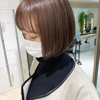 ミディアム カラー ヘアアレンジ 🫧透明感カラー/ ボブ/小笠原汐海🪽のヘアスタイル