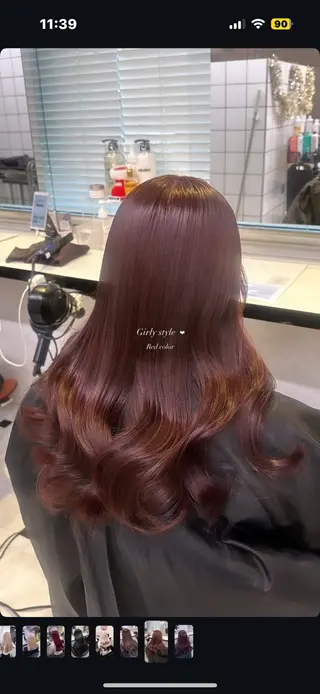 ロング 🏹‪‪girlyト レンド‪モテヘア🏹のヘアスタイル