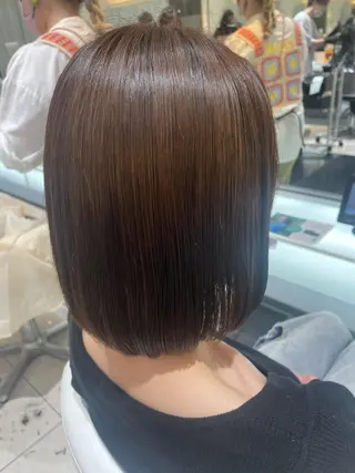 ミディアム 髪質改善カラー 清利あやなのヘアスタイル