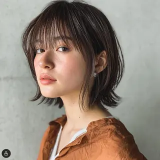 ミディアム ブリーチなし透明感 カラー✨横山 佳希のヘアスタイル